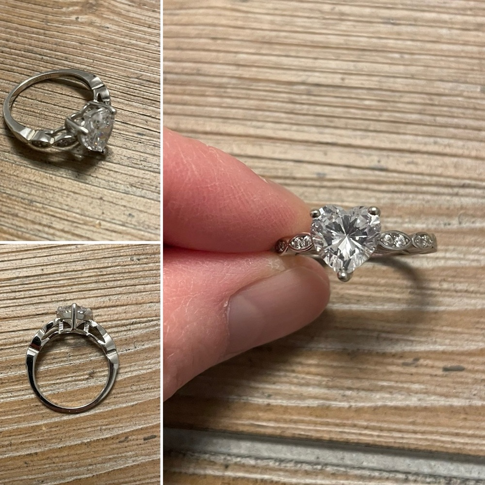 Heart-Shaped sterling Silver Ring